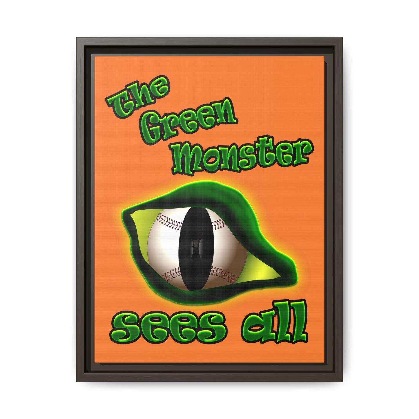 green monster - framed canvas art (crusta)