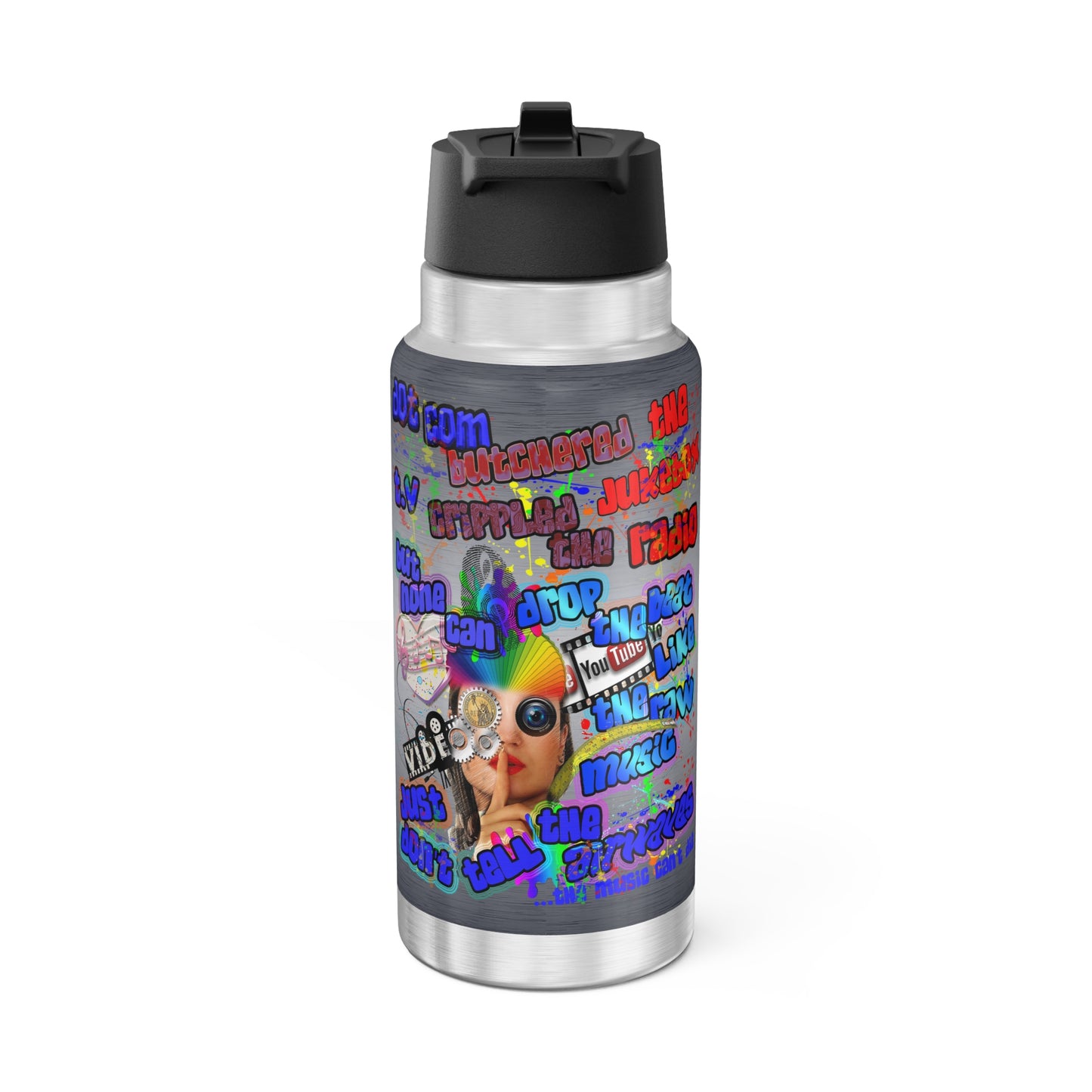 drop the beat - Gator Tumbler, 32oz  (brushed nickel)