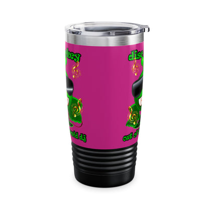 disc jockey - Ringneck Tumbler, 20oz (pink)