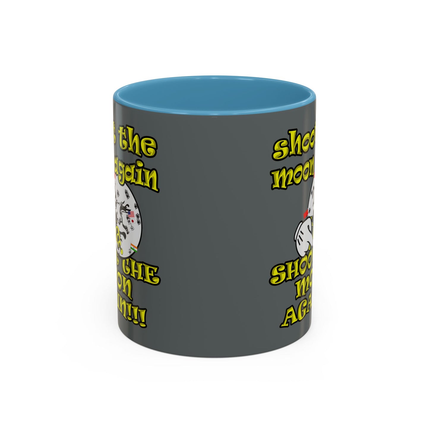 shoot the moon again - Accent Mug (dark grey)
