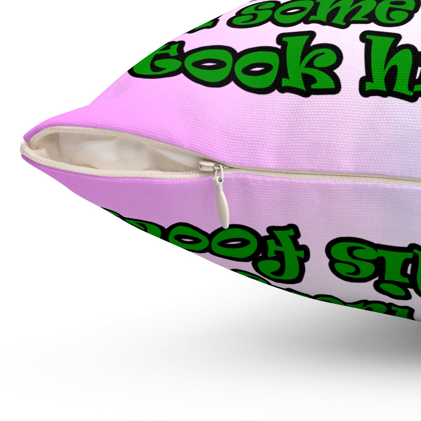 turtle race - Spun Polyester Square Pillow - (light blue-pink wave)