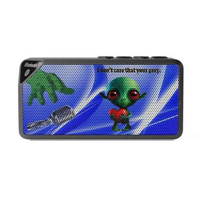 I don't care that your grey - Jabba Bluetooth Speaker (blue-white wave)