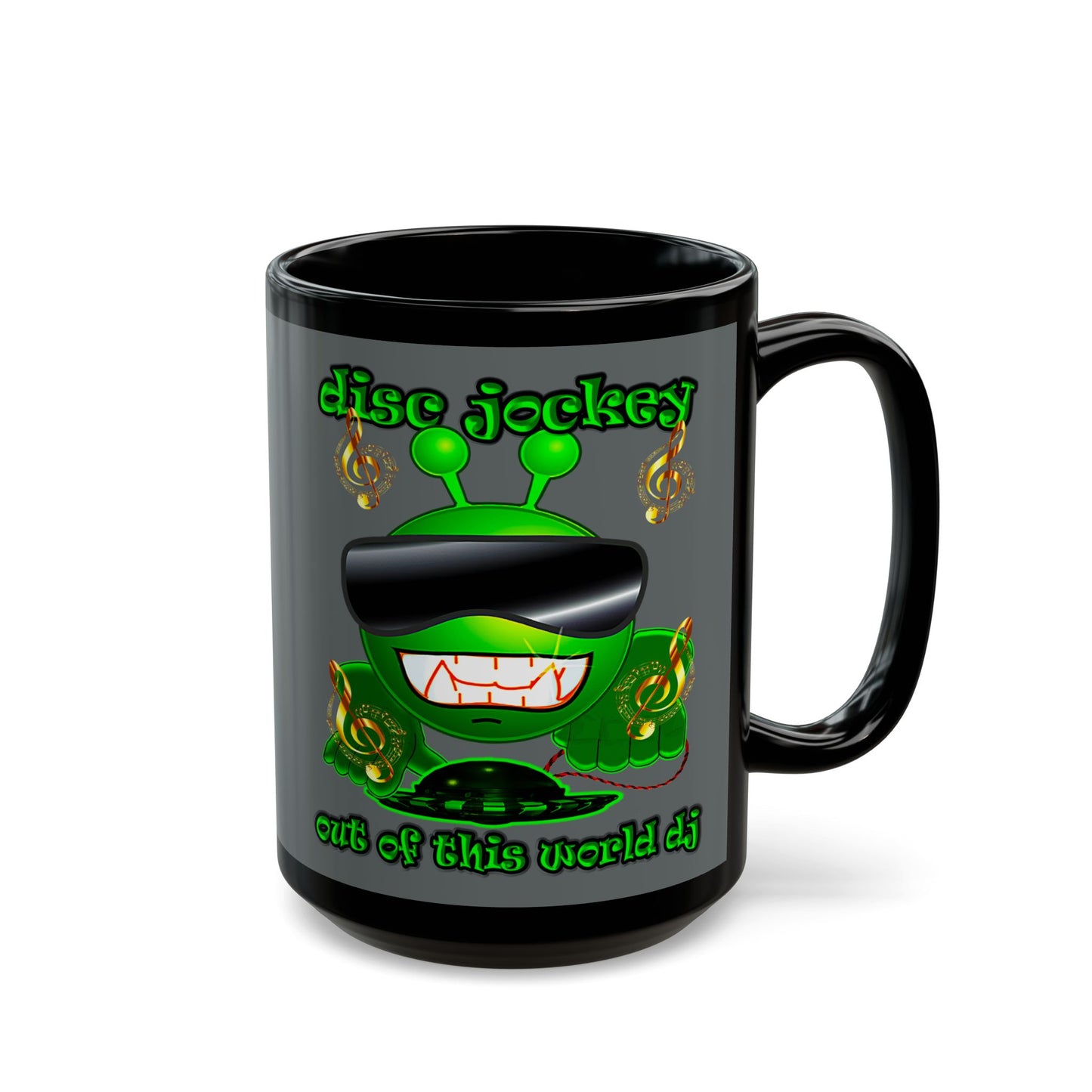 disc jockey - Black Mug (dark grey)