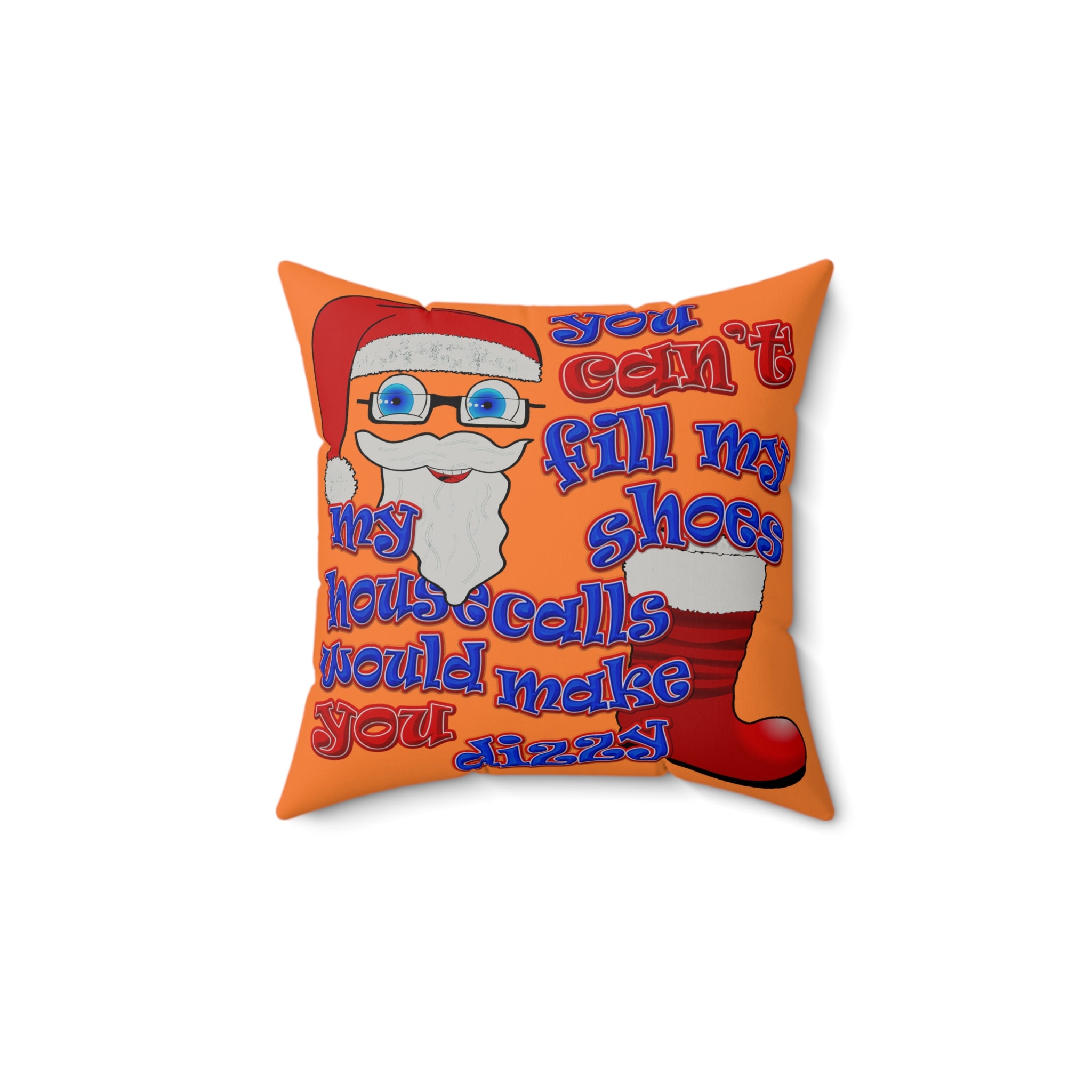 santa's shoes - Faux Suede Square Pillow - (crusta)