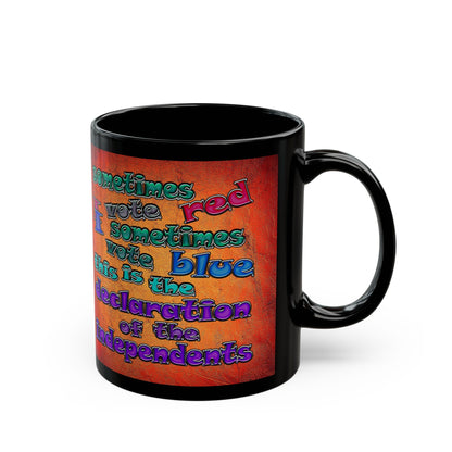 declaration of the independents - Black Mug (burnt orange)