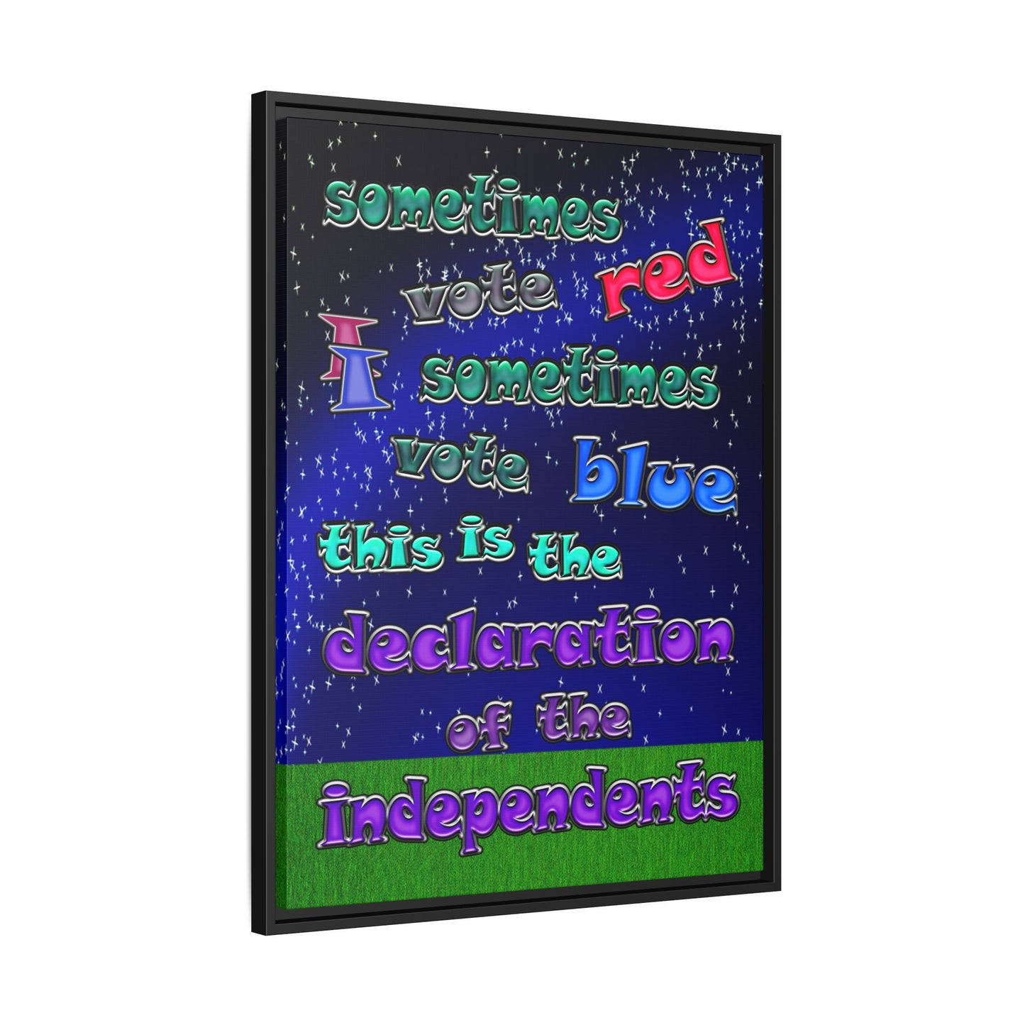declaration of the independents - framed canvas art ('snoops' background)