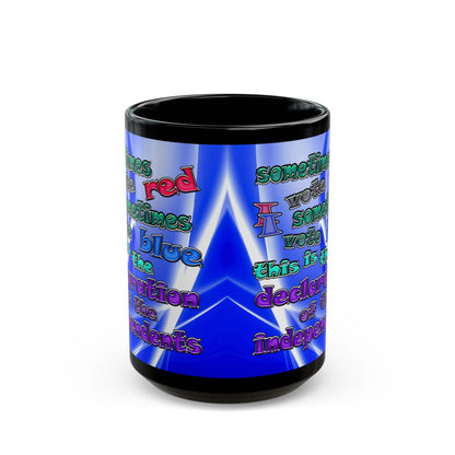 declaration of the independents - Black Mug (blue-white wave)