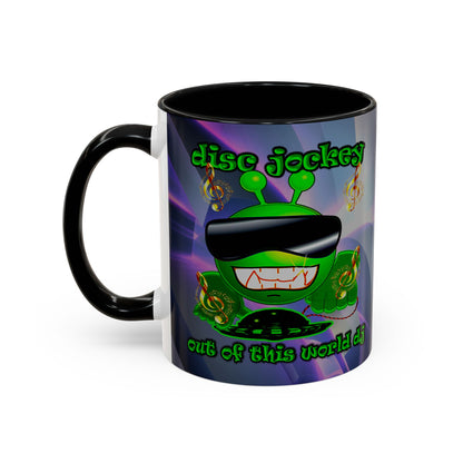 disc jockey - Accent Mug (grey-pink wave)