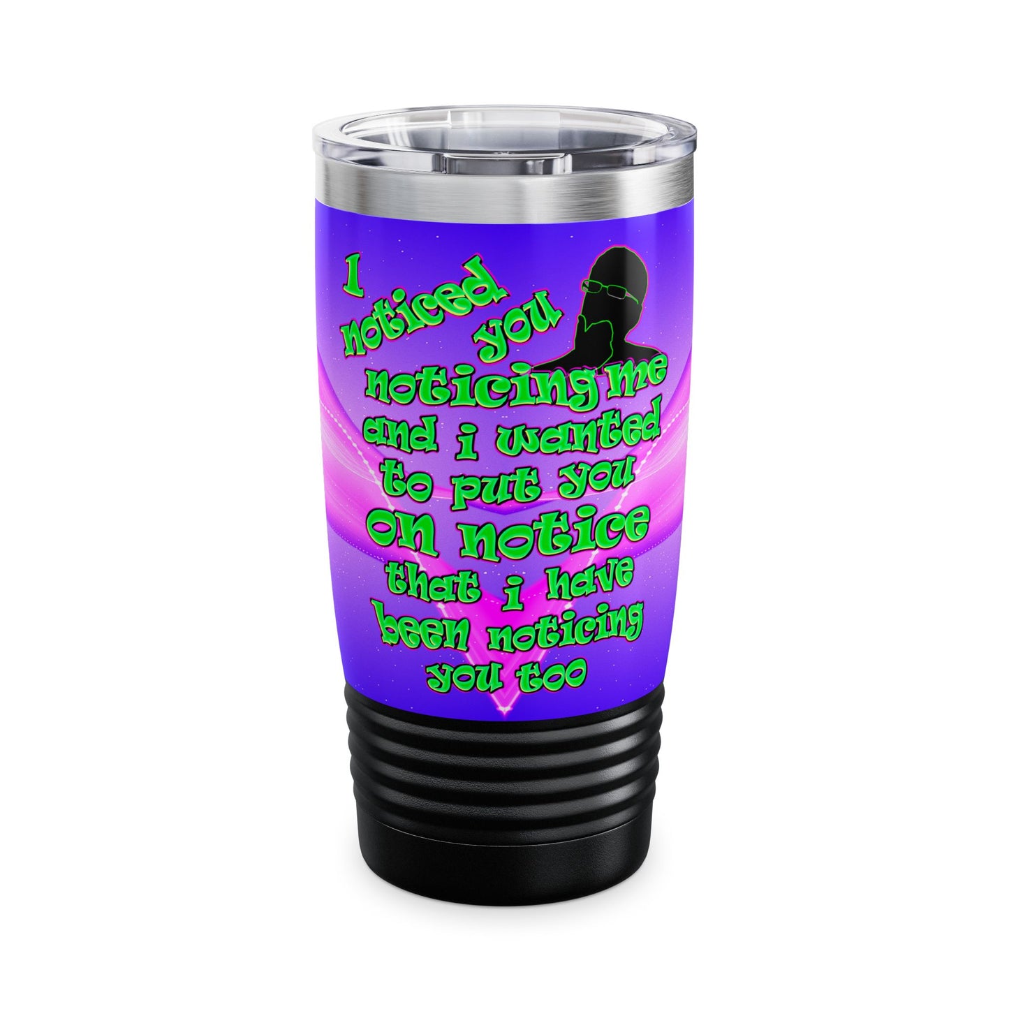 noticed you noticing - Ringneck Tumbler, 20oz (purple-pink wave)