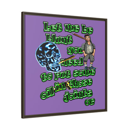 og - framed canvas art (light purple)