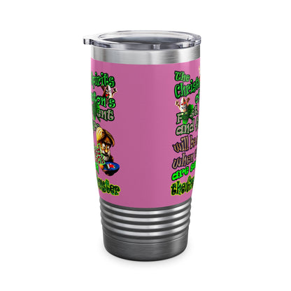 christmas spirits of boston - Ringneck Tumbler, 20oz (light pink)