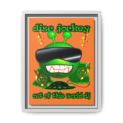 disc jockey - framed canvas art (crusta)
