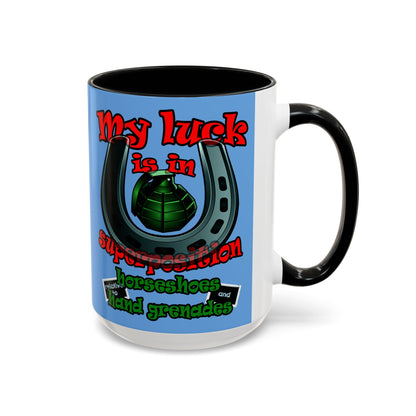 my luck - Accent Mug (light blue)