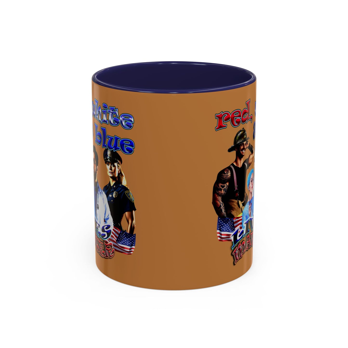 rw&b lives matter - Accent Mug (light brown)