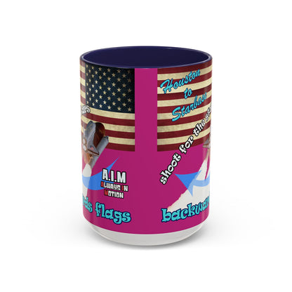 shoot for the stars - Accent Mug (pink)