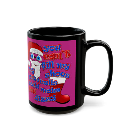 santa's shoes - Black Mug (pink)