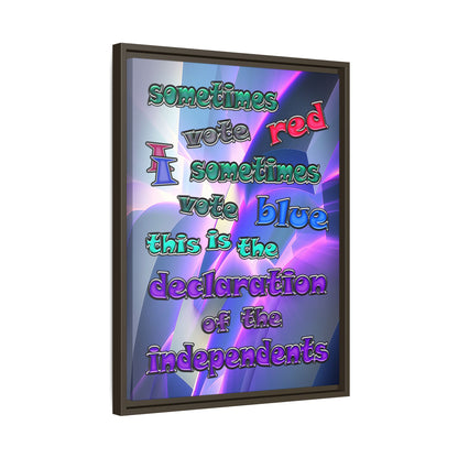 declaration of the independents - framed canvas art (grey-pink wave)