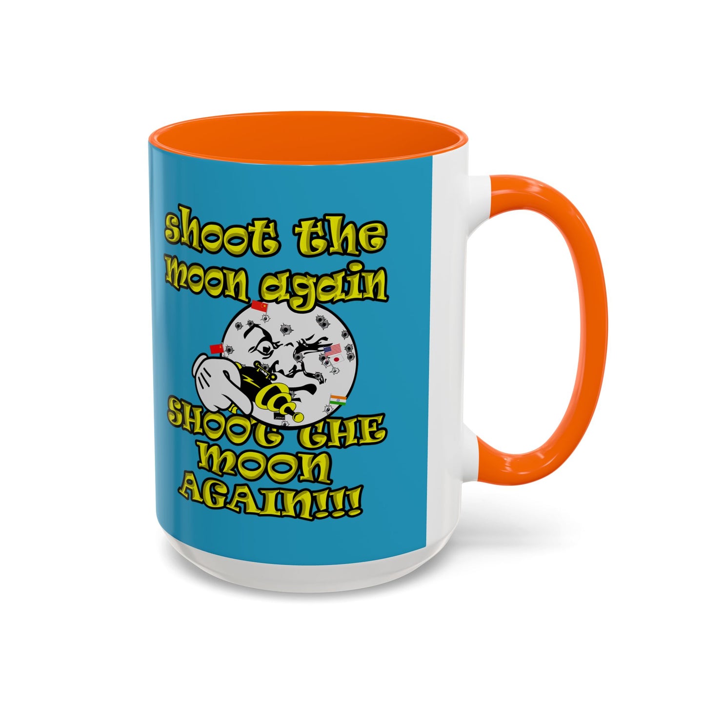 shoot the moon again - Accent Mug (turquoise)