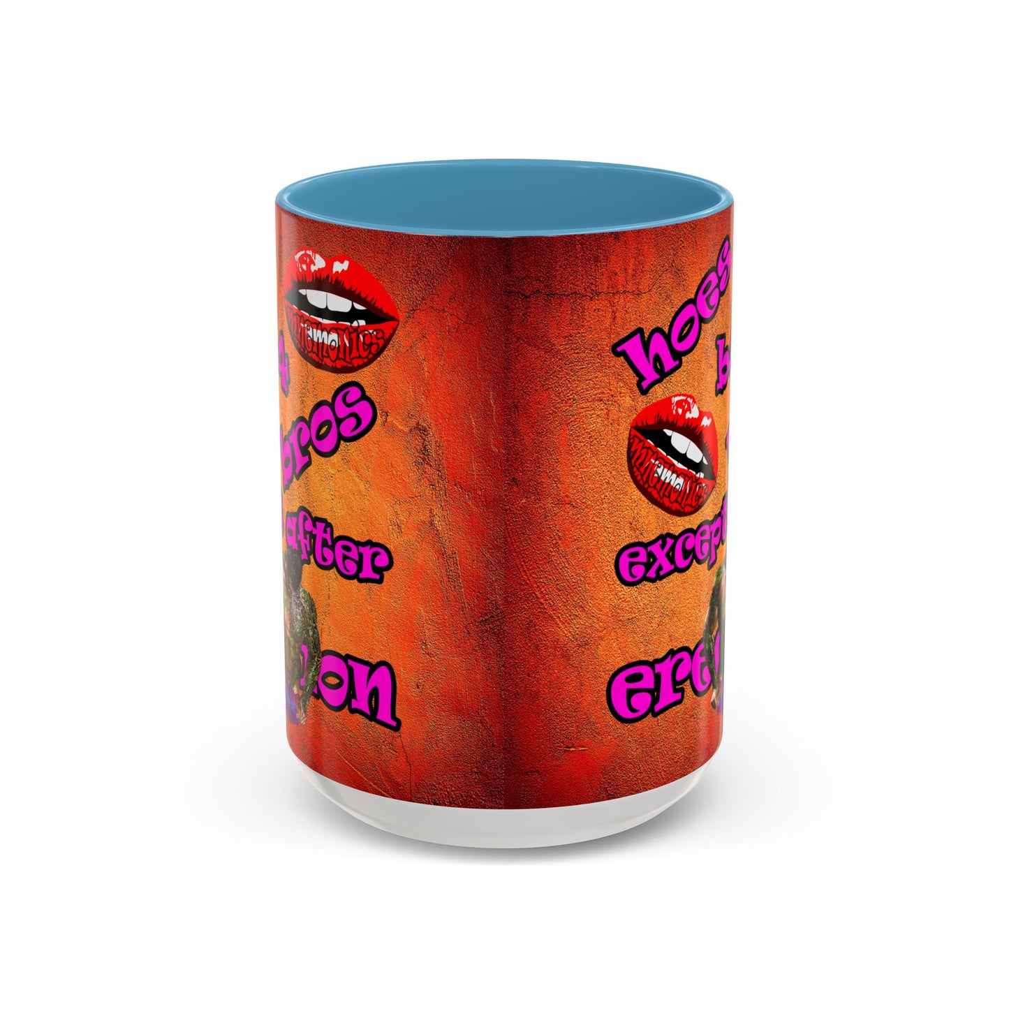 hoes b4 bros - Accent Mug (burnt orange)