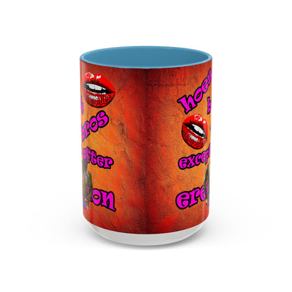 hoes b4 bros - Accent Mug (burnt orange)