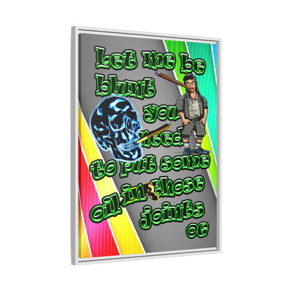 og - framed canvas art (rainbow split)