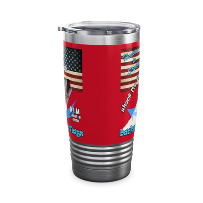 shoot for the stars - Ringneck Tumbler, 20oz (dark red)