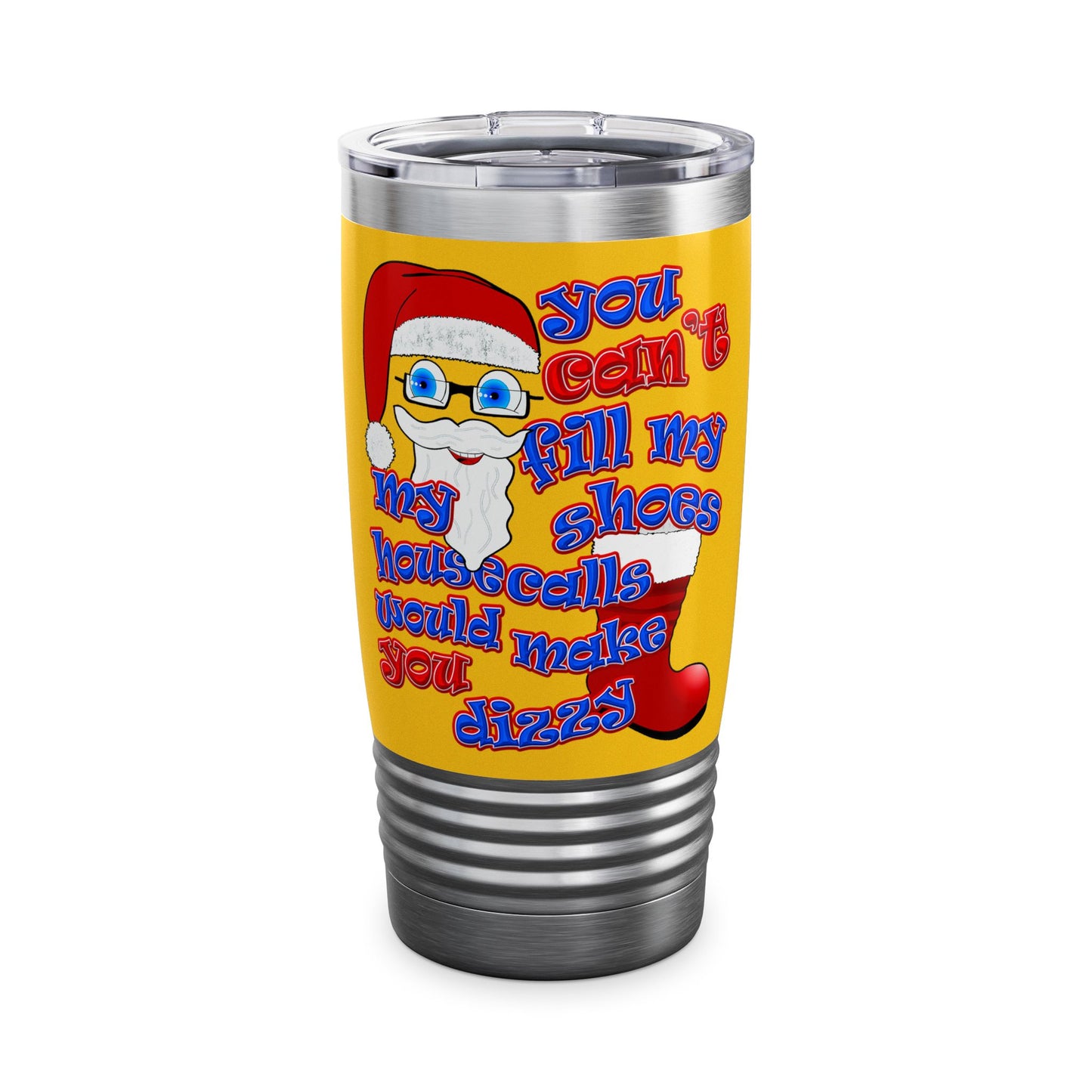 santa's shoes - Ringneck Tumbler, 20oz (yellow)