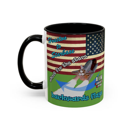 shoot for the stars - Accent Mug (green)