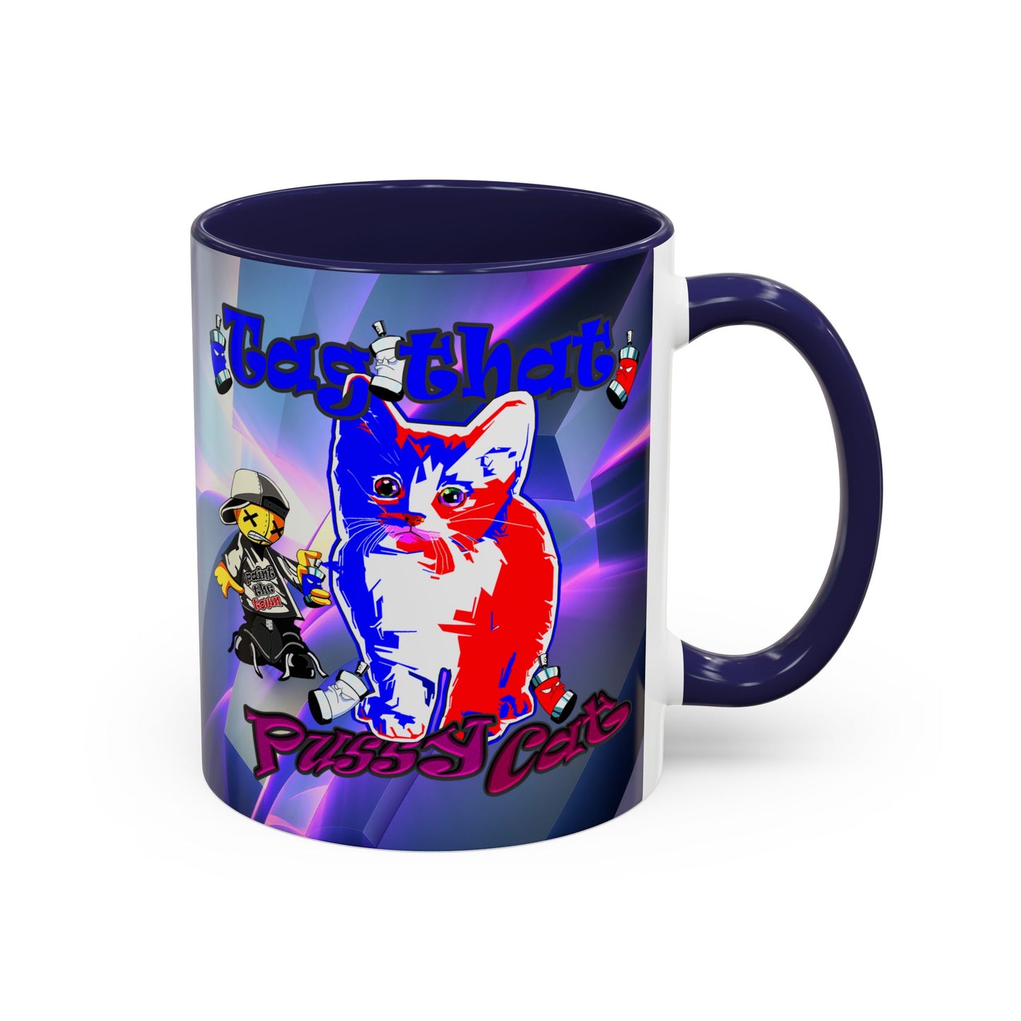 tag that - Accent Mug (grey-pink wave)