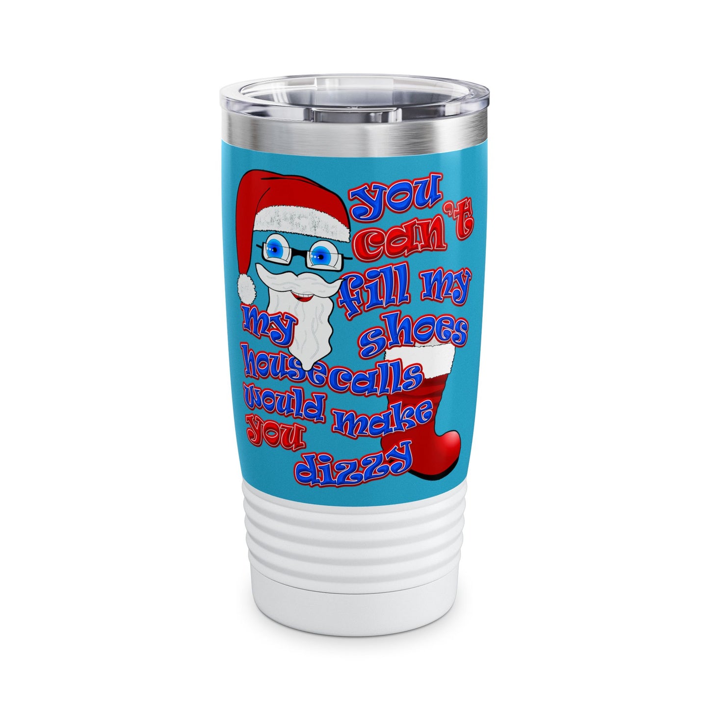 santa's shoes - Ringneck Tumbler, 20oz (turquoise)