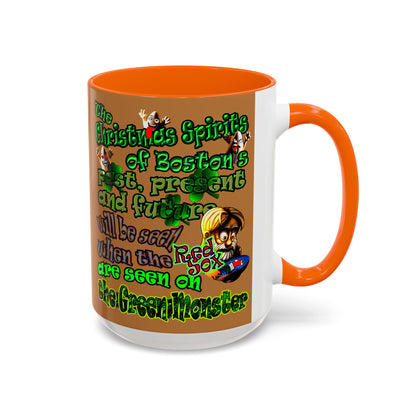 christmas spirits of boston - Accent Mug (light brown)