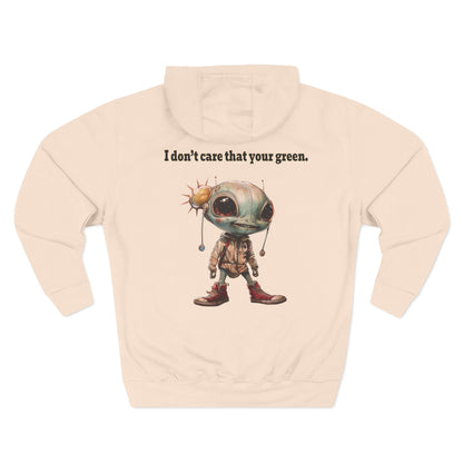 I don't care that your grey - Three-Panel Fleece Hoodie