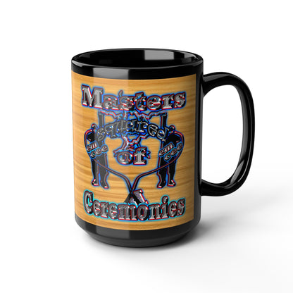 em cee squared - Black Mug (butterscotch wood finish)