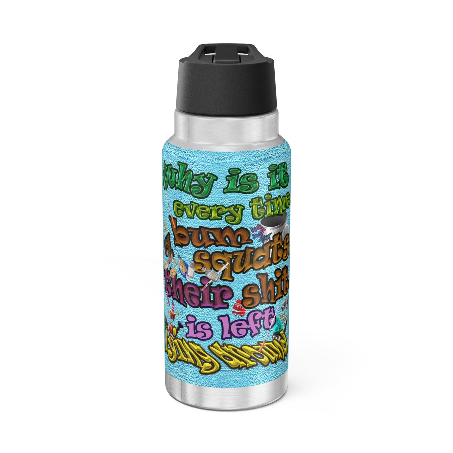 the bum's shit - Gator Tumbler, 32oz (faded blue)