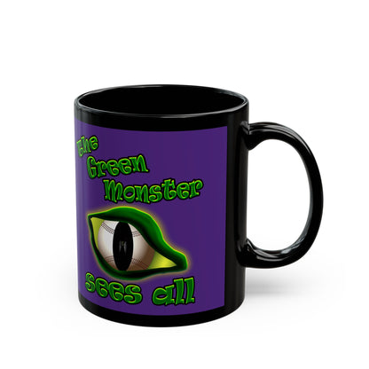 green monster - Black Mug (purple)
