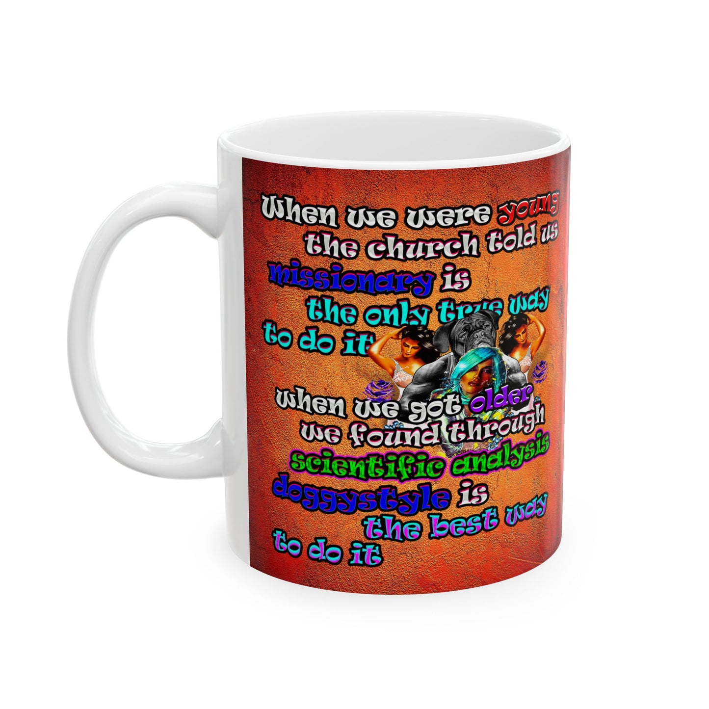 doggystyle - White Mug (burnt orange)
