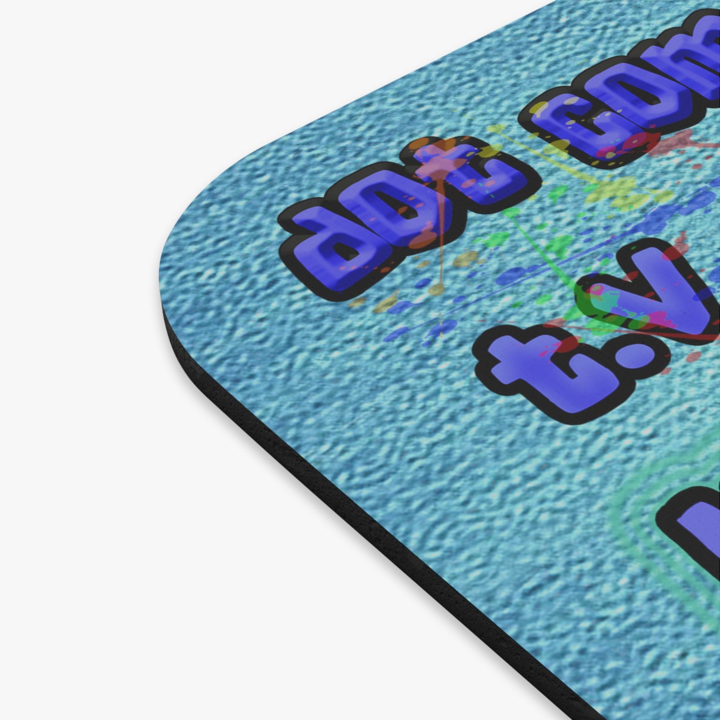 drop the beat - Mouse Pad (Rectangle) (faded blue)