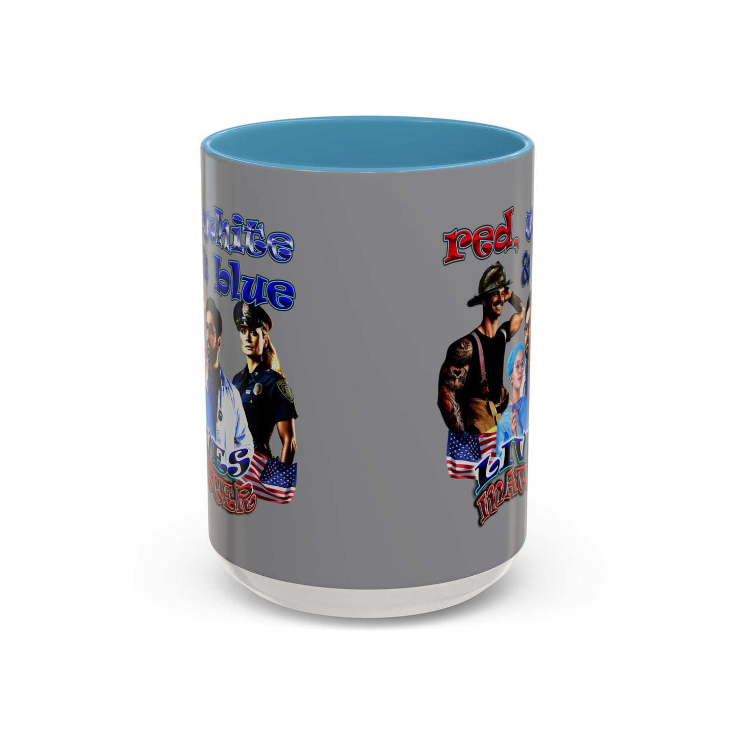 rw&b lives matter - Accent Mug (grey)