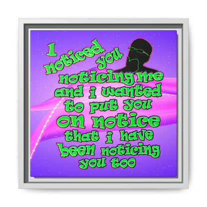 noticed you noticing - framed canvas art (purple-pink wave)