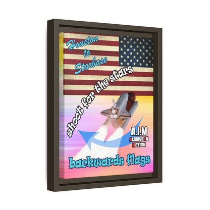 shoot for the stars - framed canvas art (color blur)