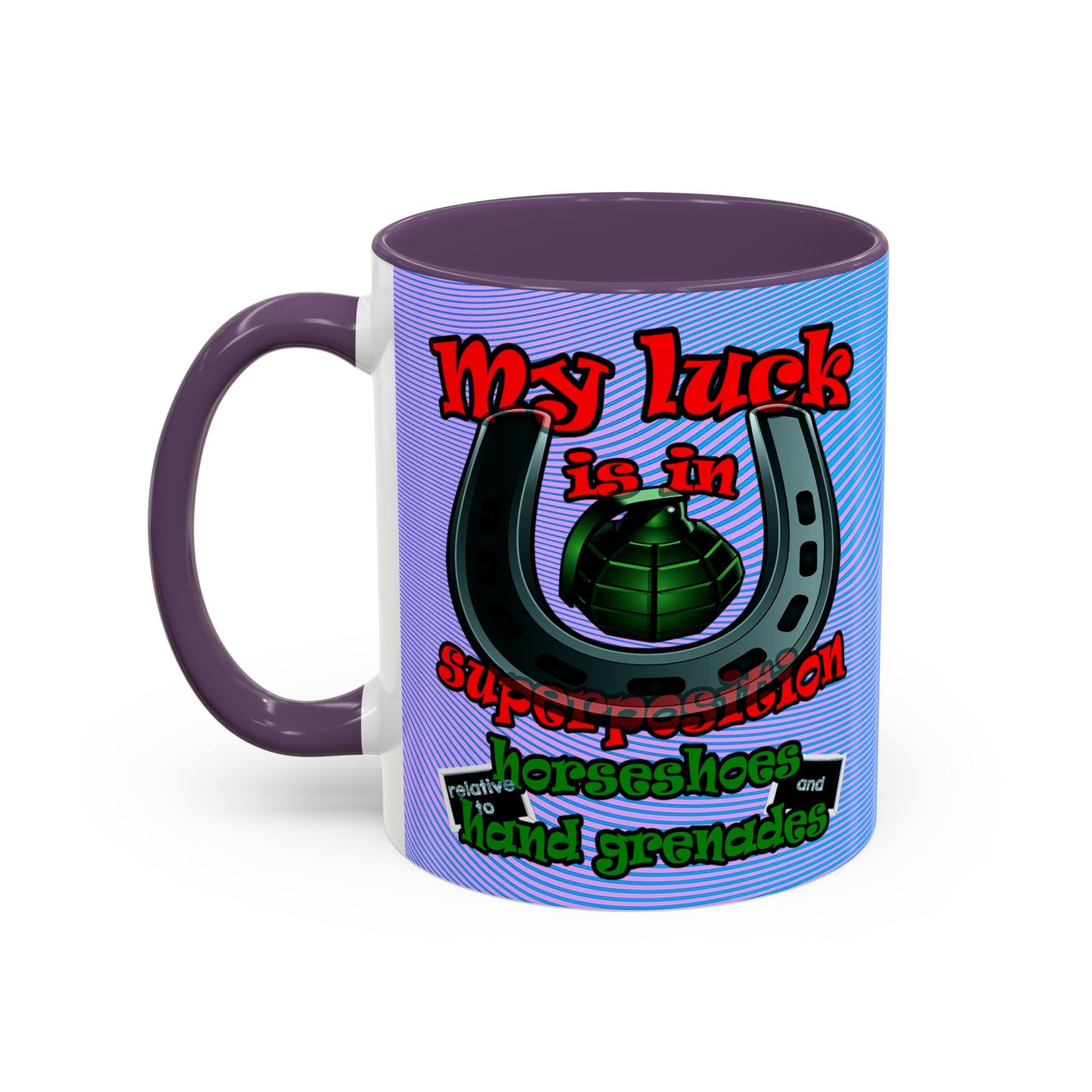 my luck - Accent Mug (light blue-purple wave)