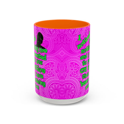 noticed you noticing - Accent Mug (pink swirl)