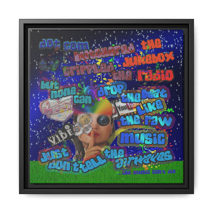 drop the beat - framed canvas art ('snoops' background)