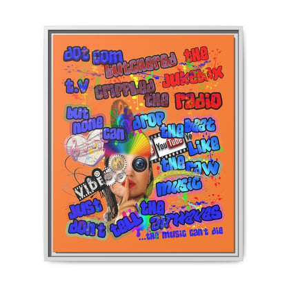 drop the beat - framed canvas art (crusta)