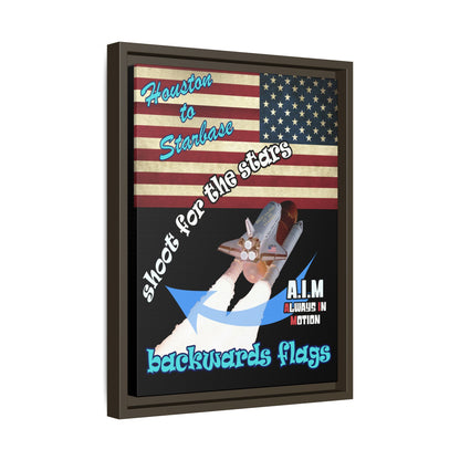 shoot for the stars - framed canvas art (black)