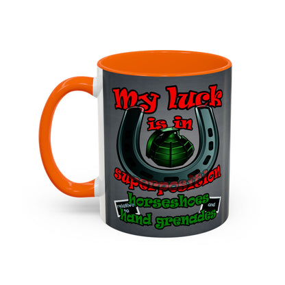 my luck - Accent Mug (grey-light grey)