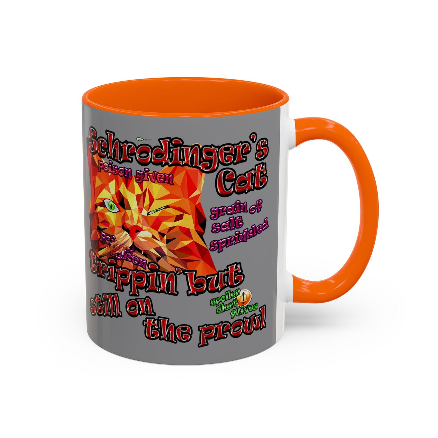 schrodinger's cat - Accent Mug (grey)
