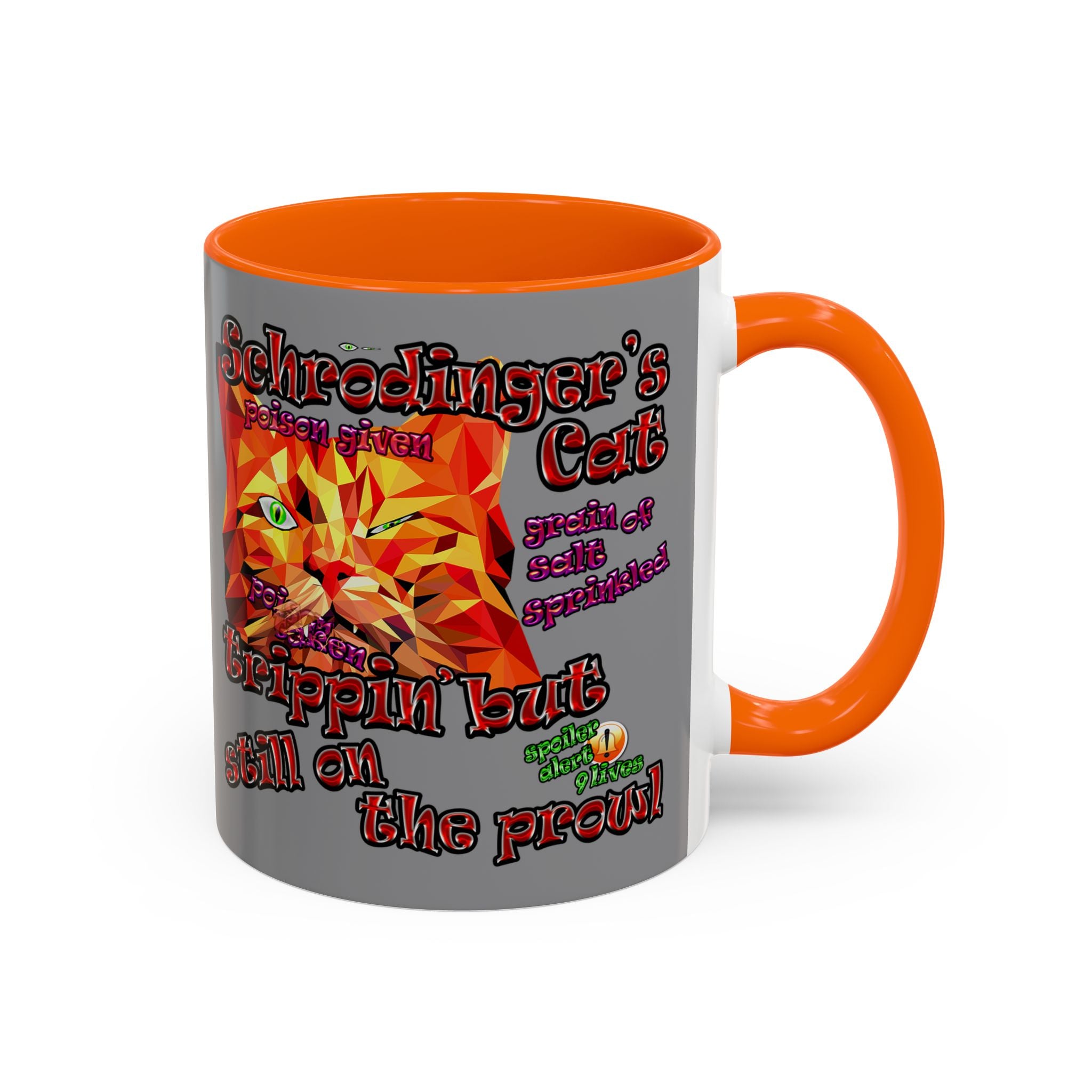 schrodinger's cat - Accent Mug (grey)