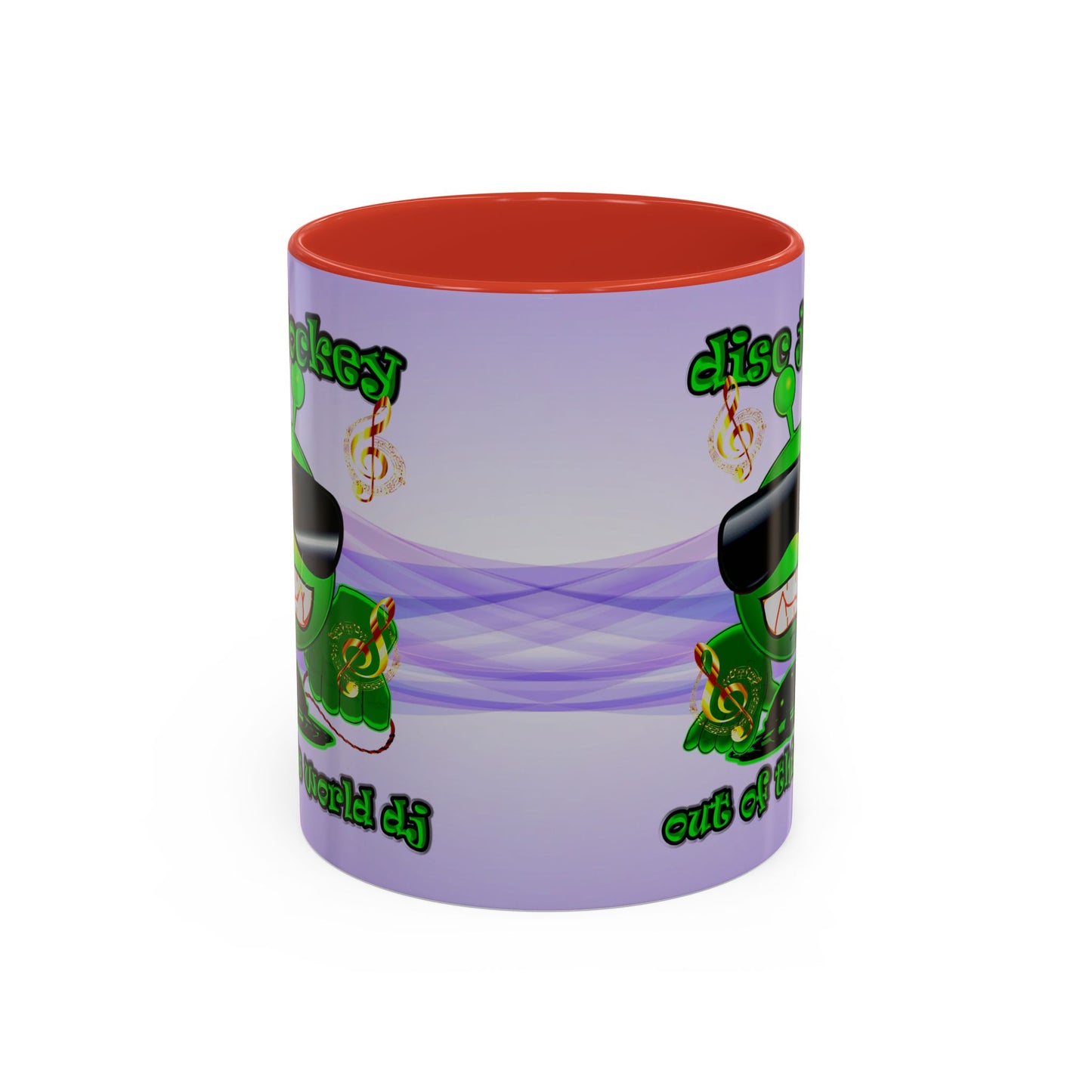 disc jockey - Accent Mug (light blue-pink wave)