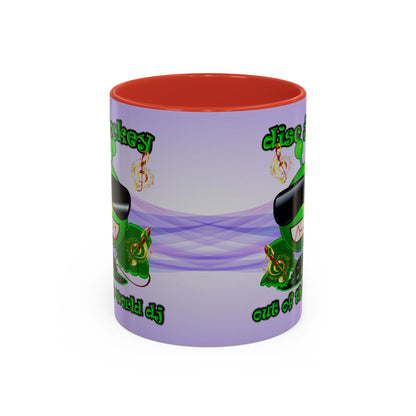 disc jockey - Accent Mug (light blue-pink wave)